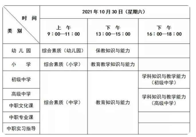 2021年下半年中小学教师资格考试陕西笔试公告！