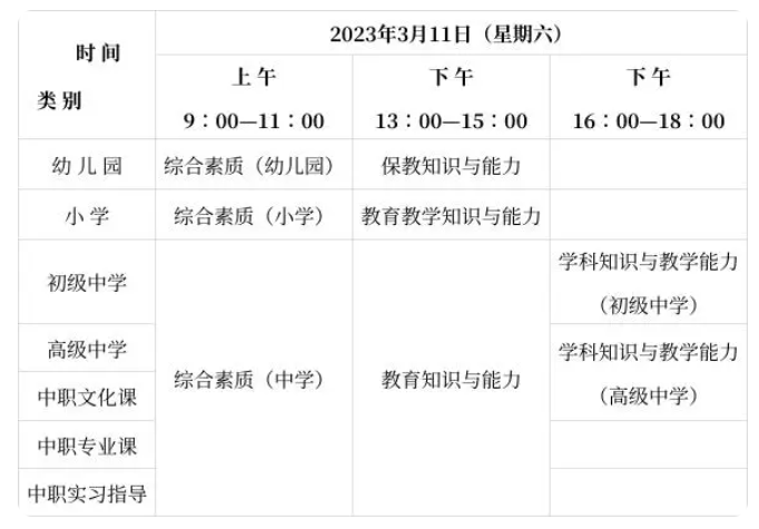 陕西2023年上半年中小学教师资格考试笔试公告！