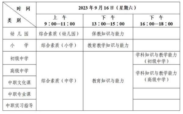 2023年下半年中小学教师资格考试陕西省笔试公告！
