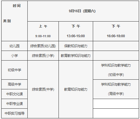 2023年下半年陕西省教师资格证笔试考试时间：9月16日！